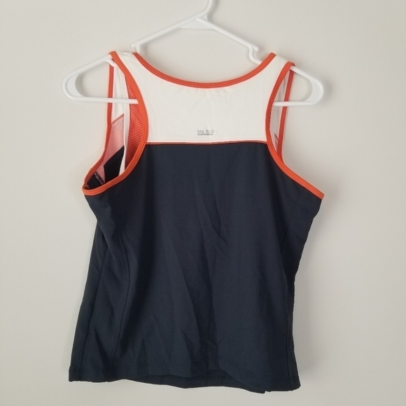 NWT TailTech Navy/Orange Athletic Tank w/ Shelf Bra Size M Tennis Pickleball - Picture 2 of 13